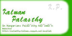 kalman palasthy business card